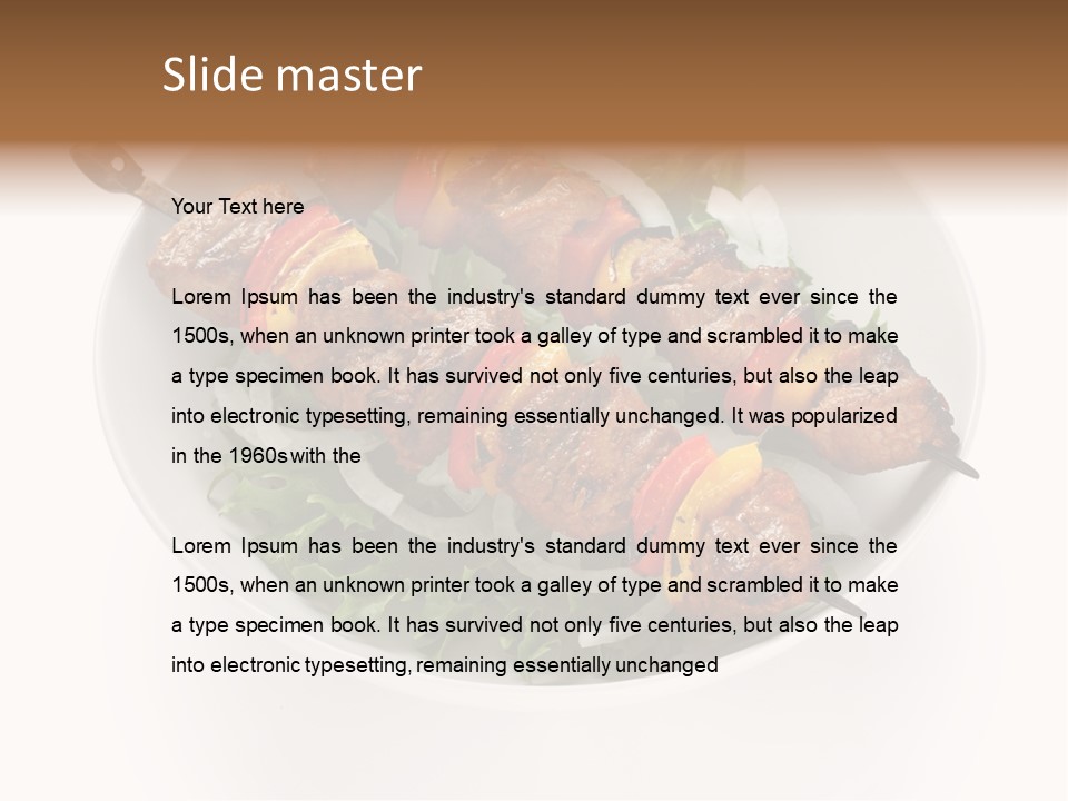 Lamb Kebab Skewer PowerPoint Template