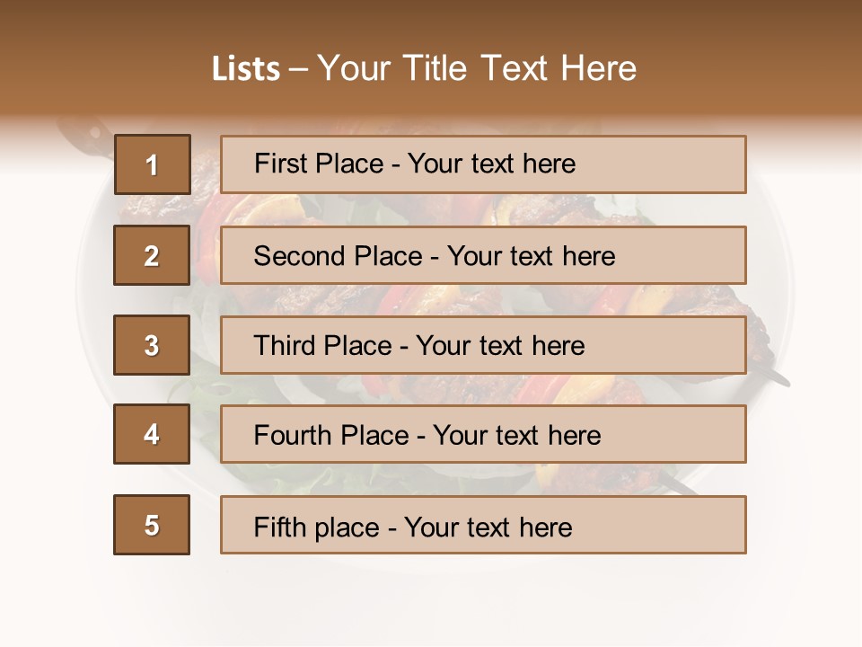 Lamb Kebab Skewer PowerPoint Template