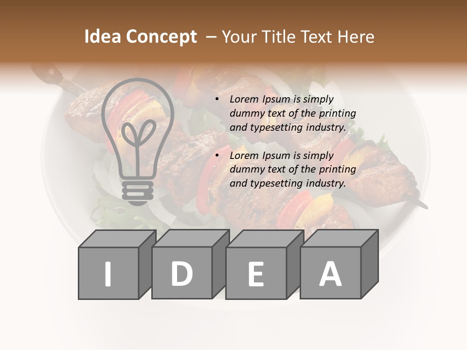 Lamb Kebab Skewer PowerPoint Template