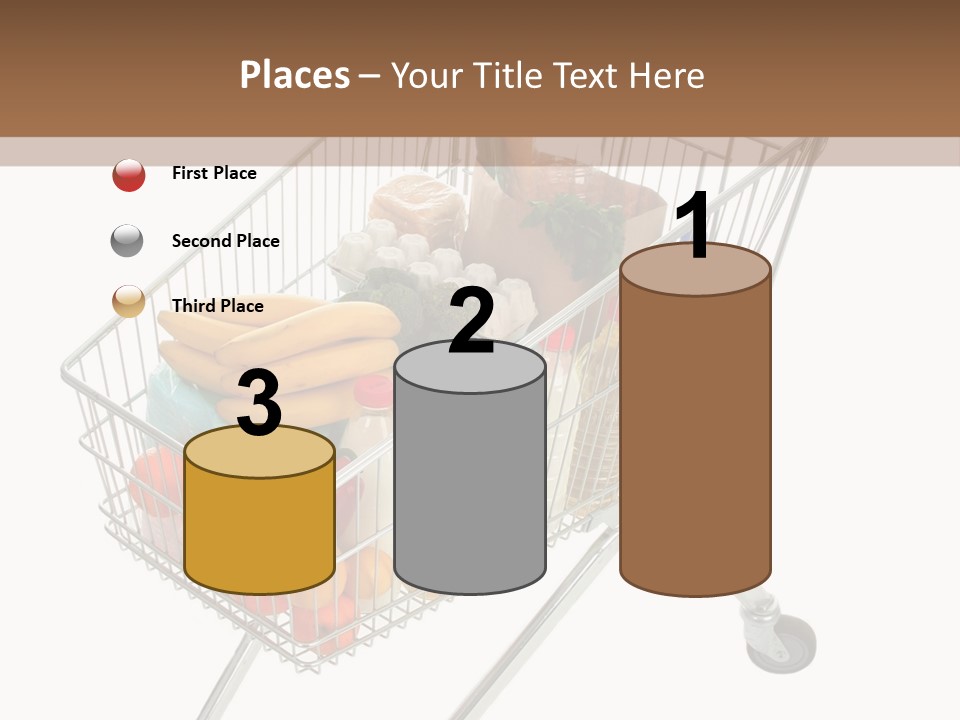 Vegetables Retail Trolley PowerPoint Template