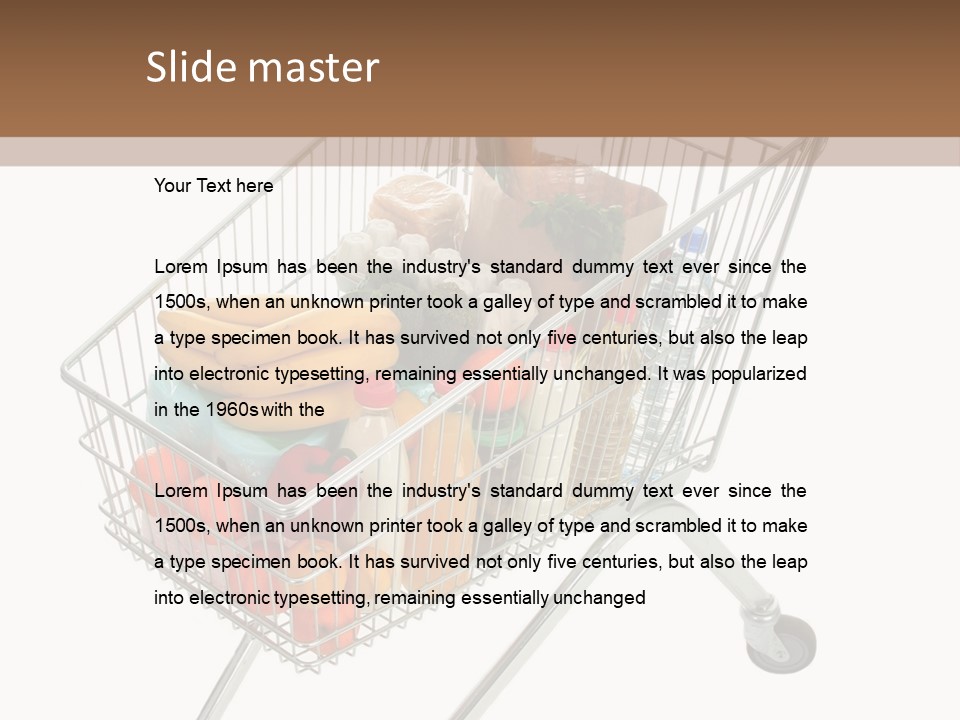 Vegetables Retail Trolley PowerPoint Template