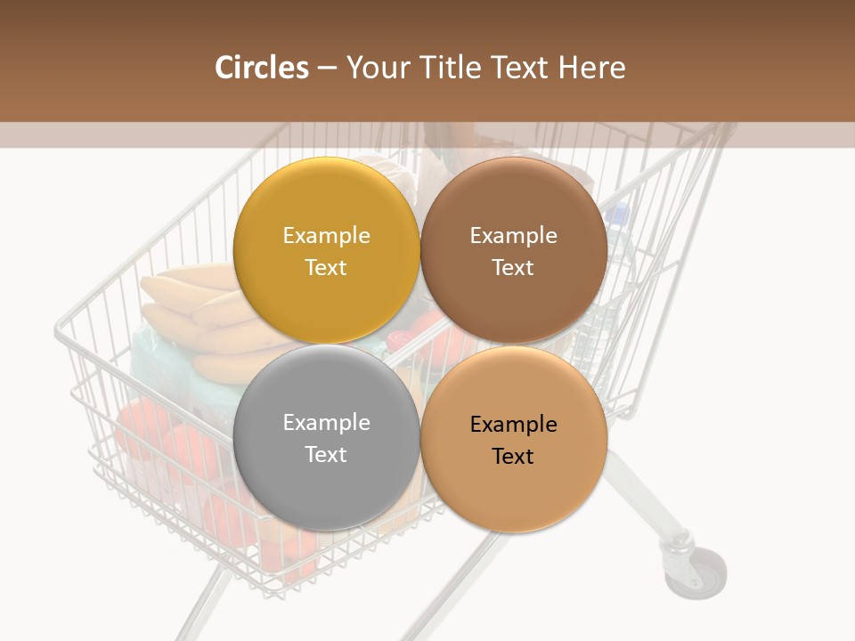 Vegetables Retail Trolley PowerPoint Template