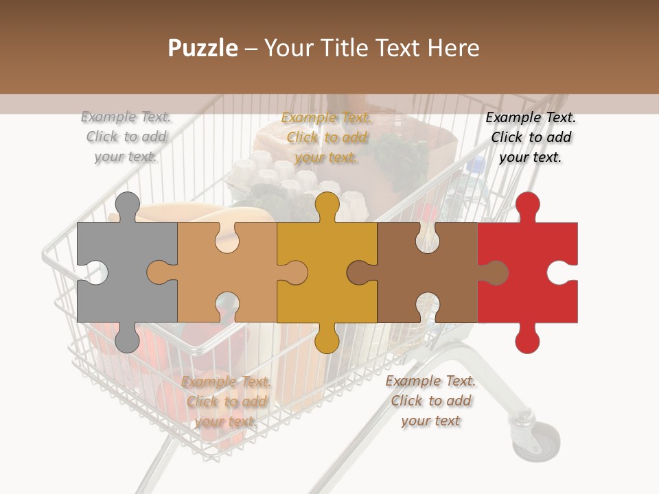 Vegetables Retail Trolley PowerPoint Template