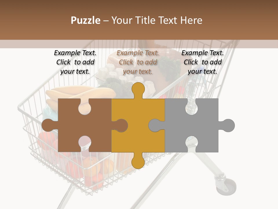 Vegetables Retail Trolley PowerPoint Template