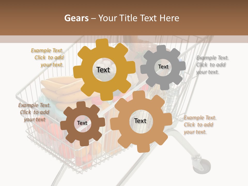 Vegetables Retail Trolley PowerPoint Template