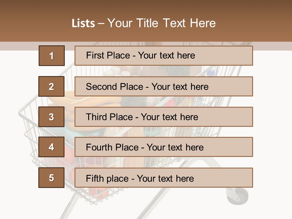 Vegetables Retail Trolley PowerPoint Template