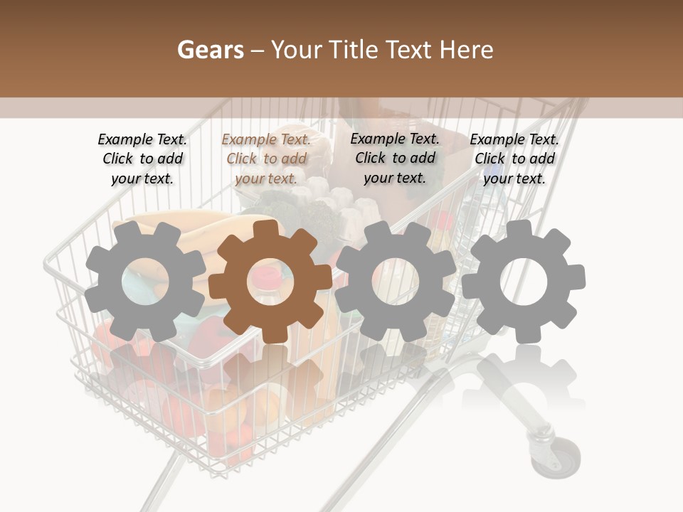 Vegetables Retail Trolley PowerPoint Template