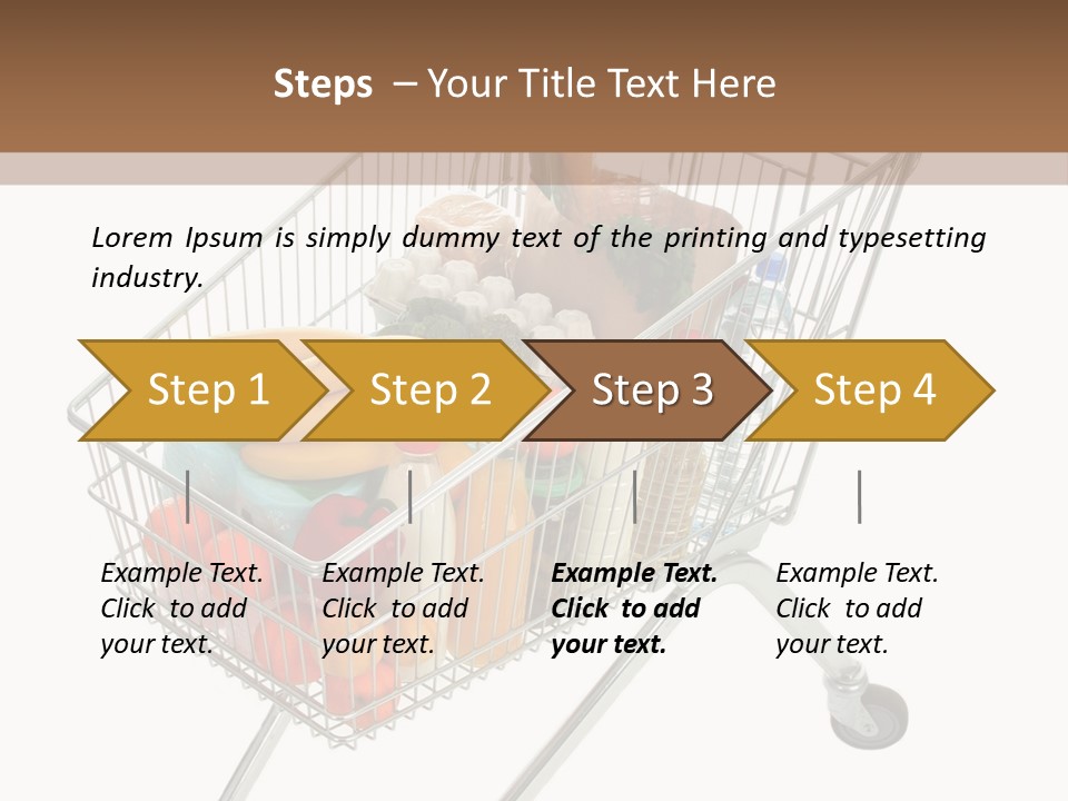 Vegetables Retail Trolley PowerPoint Template