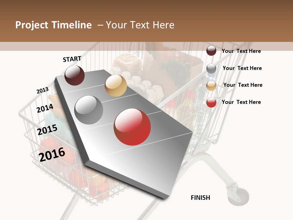 Vegetables Retail Trolley PowerPoint Template