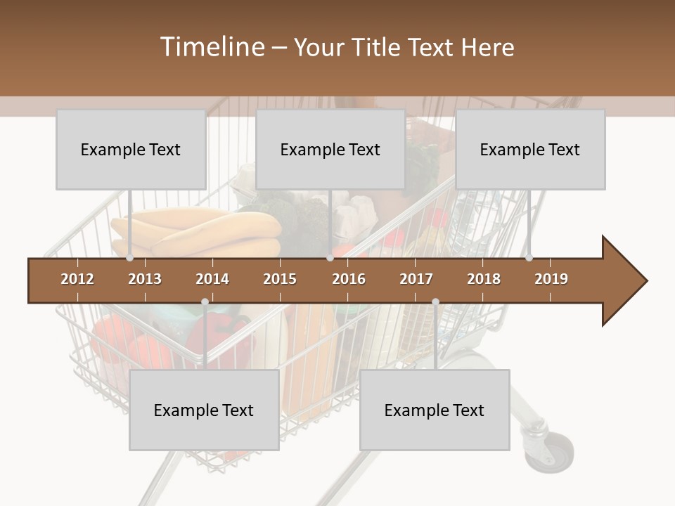 Vegetables Retail Trolley PowerPoint Template