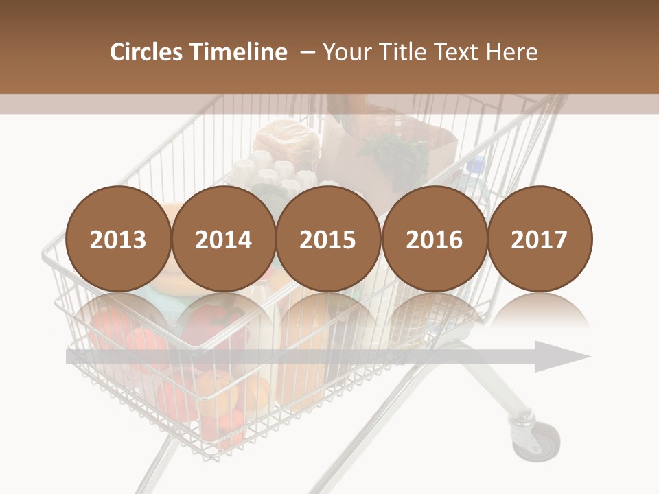 Vegetables Retail Trolley PowerPoint Template