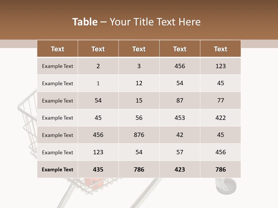 Vegetables Retail Trolley PowerPoint Template