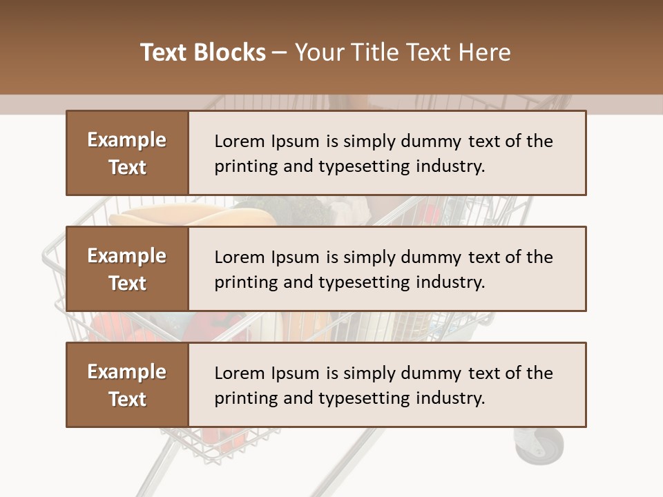 Vegetables Retail Trolley PowerPoint Template