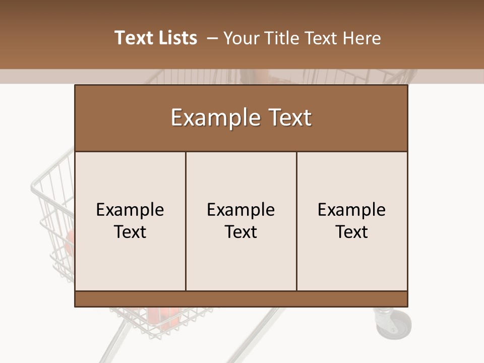 Vegetables Retail Trolley PowerPoint Template