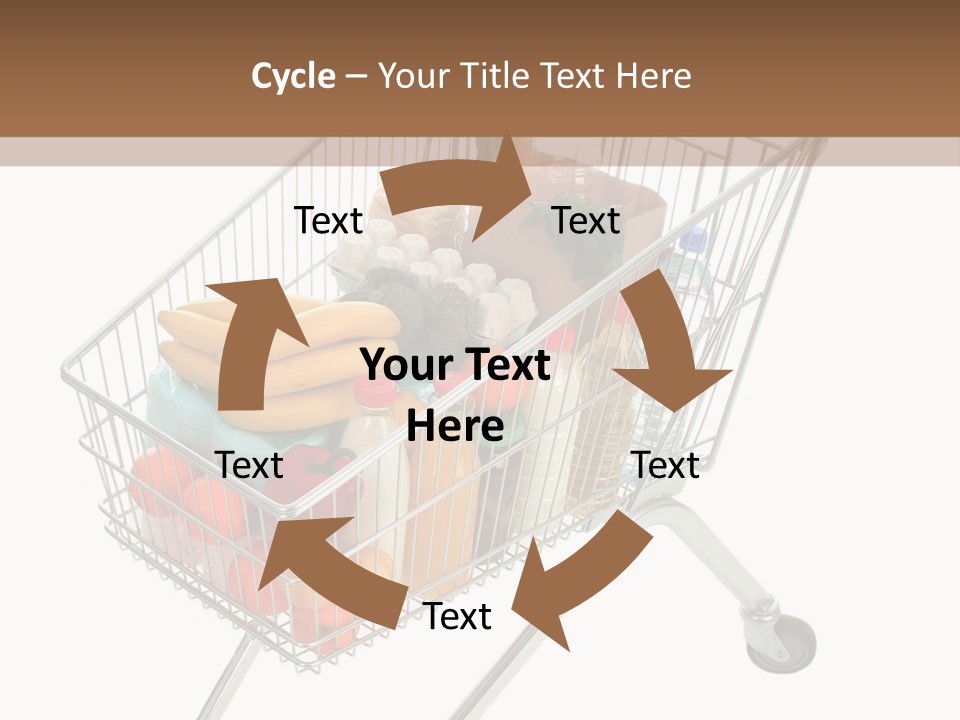 Vegetables Retail Trolley PowerPoint Template