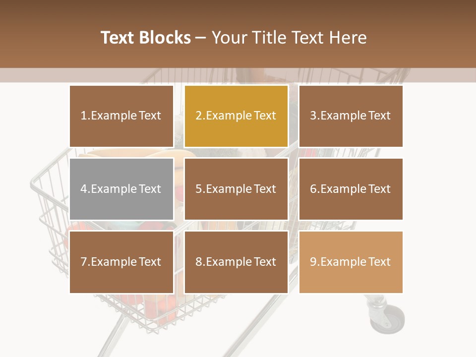 Vegetables Retail Trolley PowerPoint Template