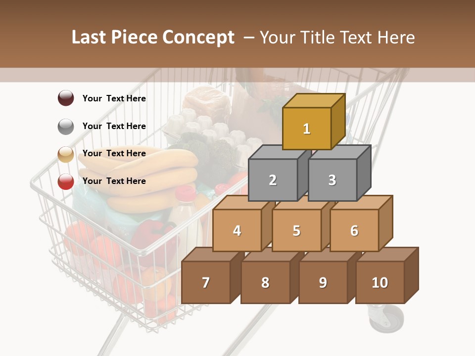 Vegetables Retail Trolley PowerPoint Template