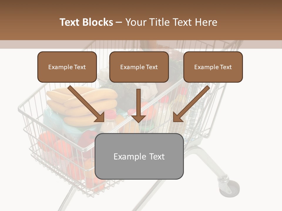 Vegetables Retail Trolley PowerPoint Template