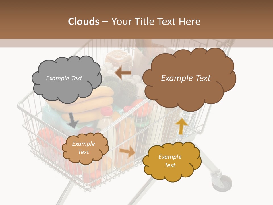 Vegetables Retail Trolley PowerPoint Template