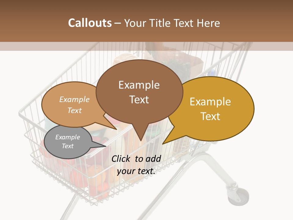 Vegetables Retail Trolley PowerPoint Template