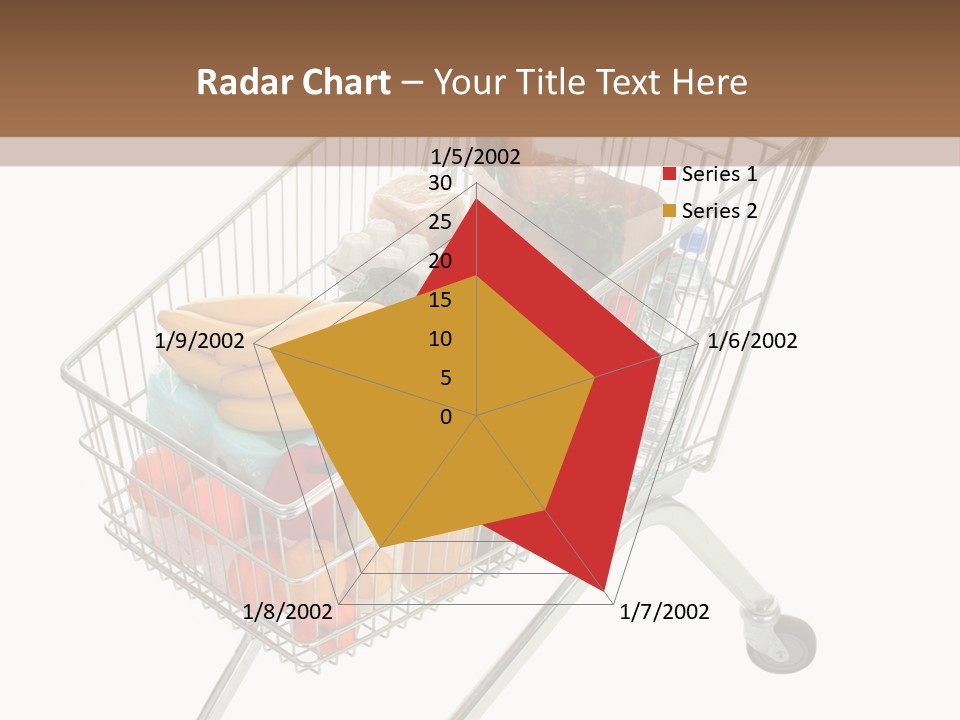 Vegetables Retail Trolley PowerPoint Template