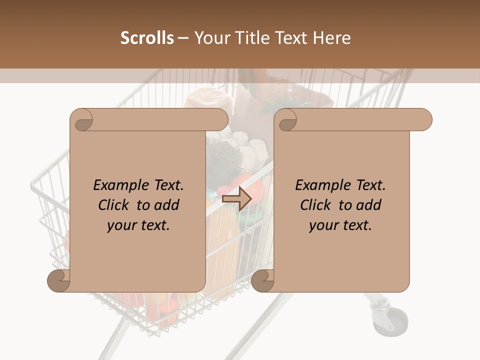 Vegetables Retail Trolley PowerPoint Template