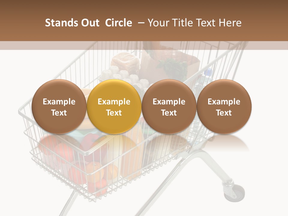 Vegetables Retail Trolley PowerPoint Template