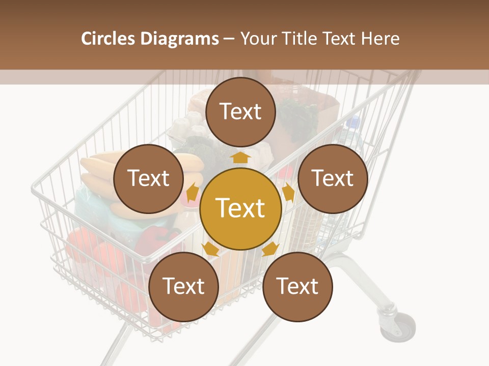 Vegetables Retail Trolley PowerPoint Template