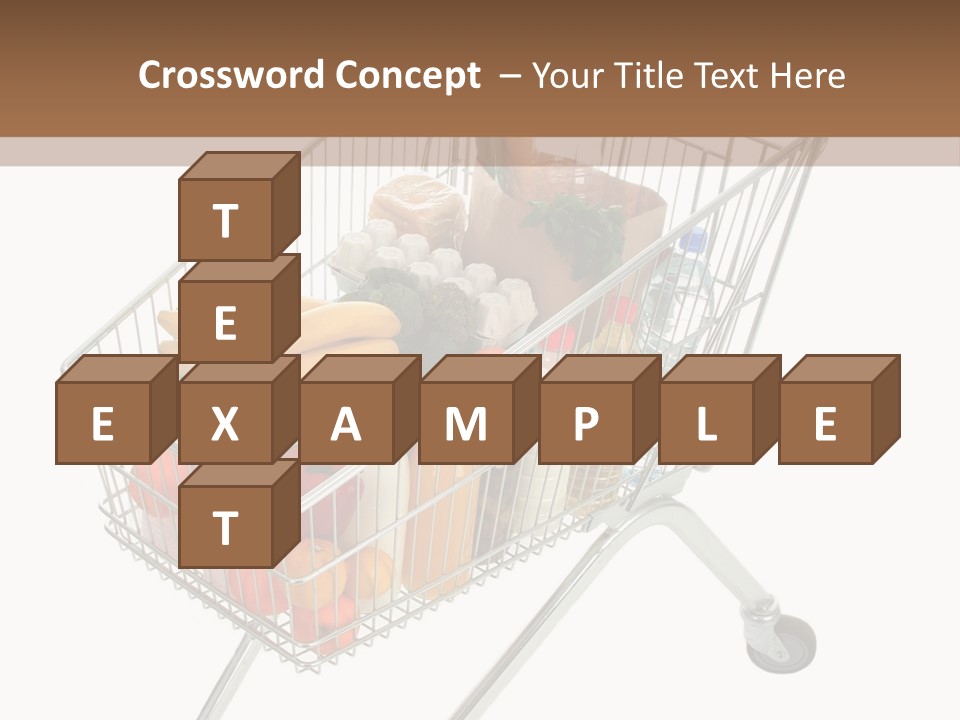 Vegetables Retail Trolley PowerPoint Template