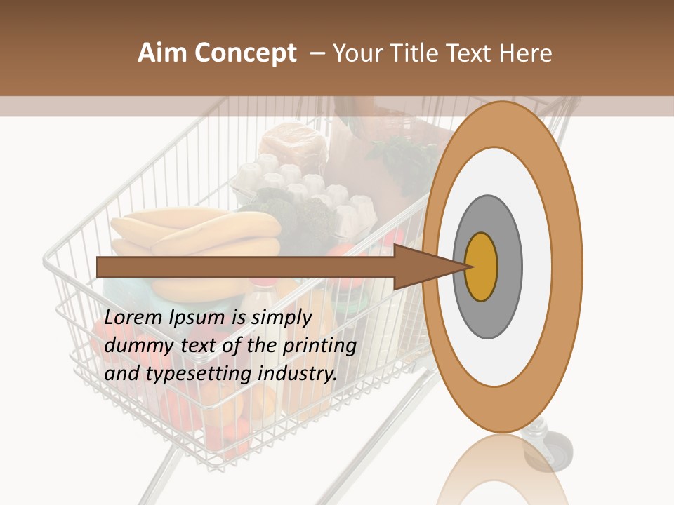 Vegetables Retail Trolley PowerPoint Template