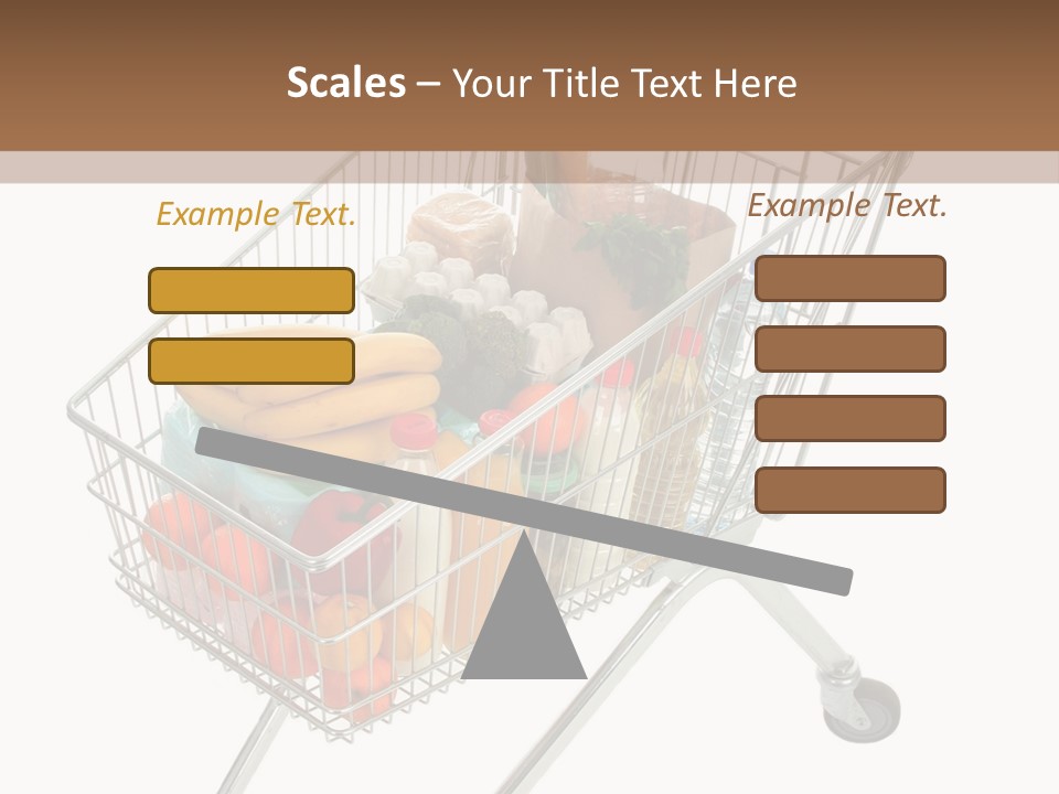 Vegetables Retail Trolley PowerPoint Template