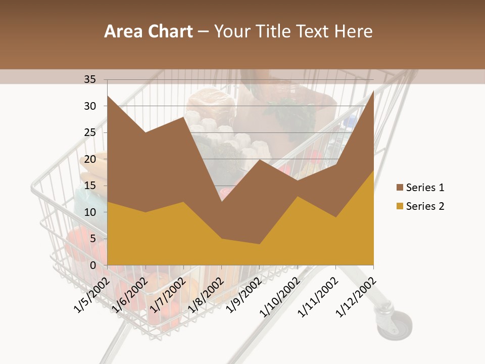 Vegetables Retail Trolley PowerPoint Template