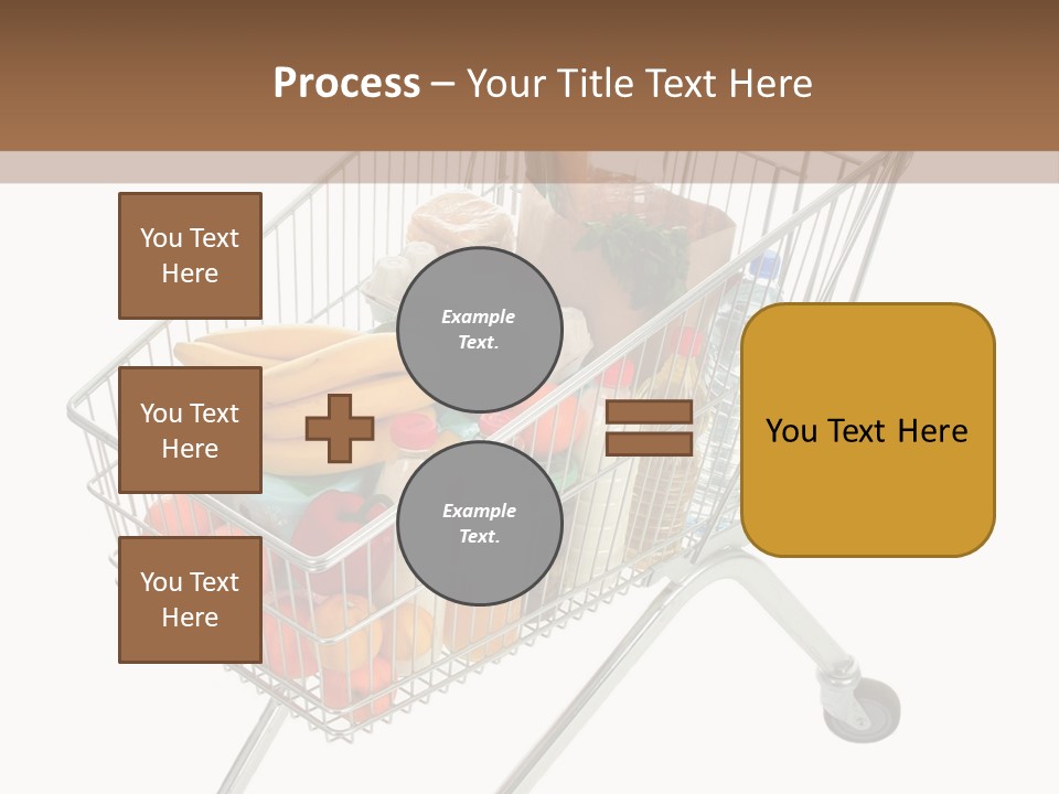 Vegetables Retail Trolley PowerPoint Template