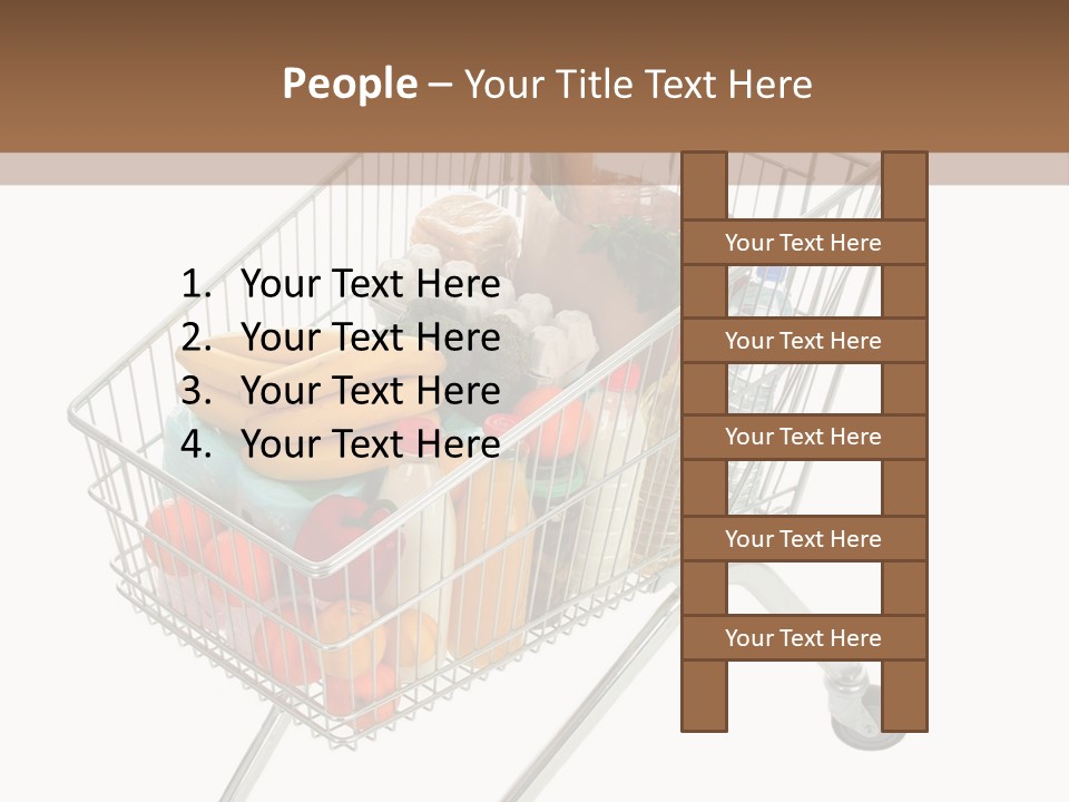 Vegetables Retail Trolley PowerPoint Template