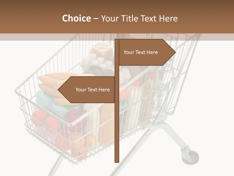 Vegetables Retail Trolley PowerPoint Template
