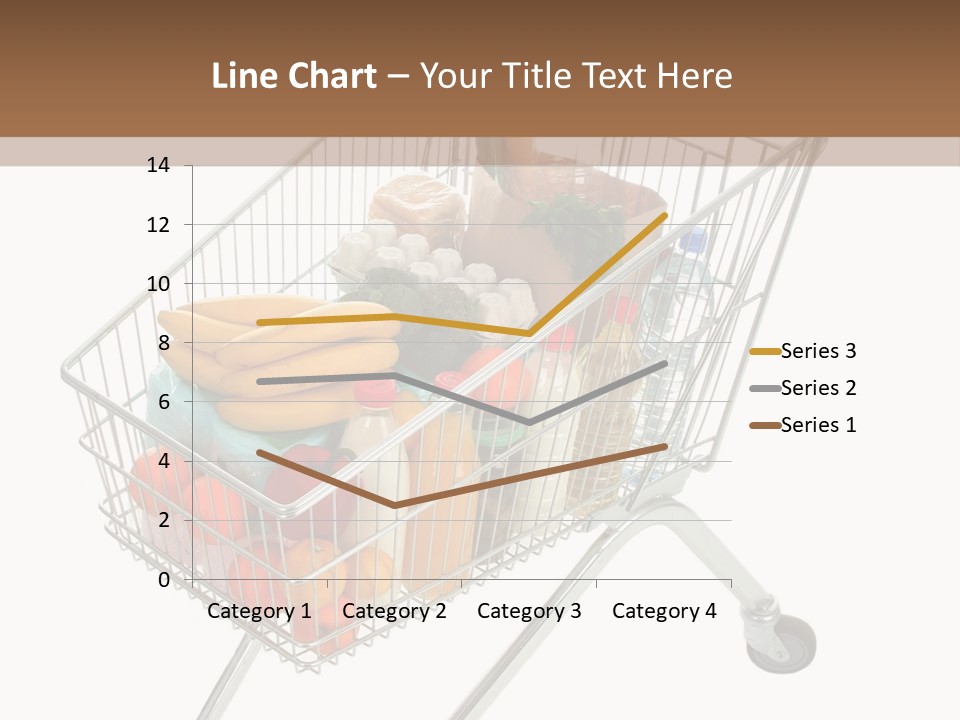Vegetables Retail Trolley PowerPoint Template