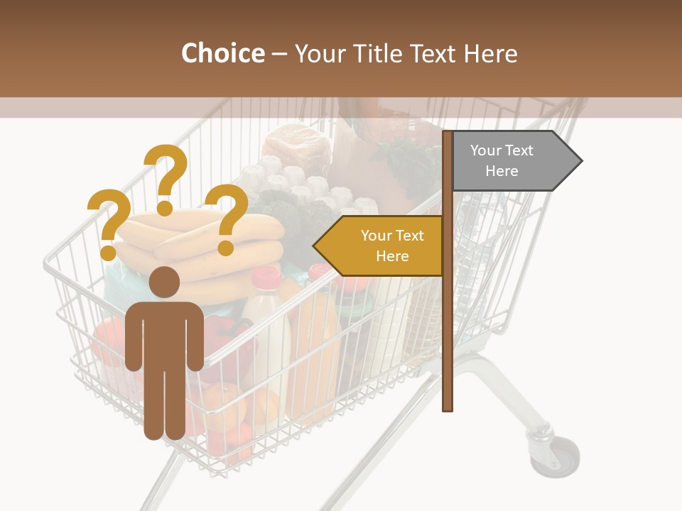 Vegetables Retail Trolley PowerPoint Template
