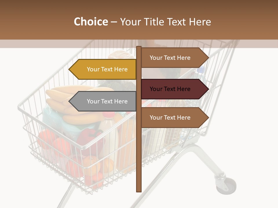 Vegetables Retail Trolley PowerPoint Template