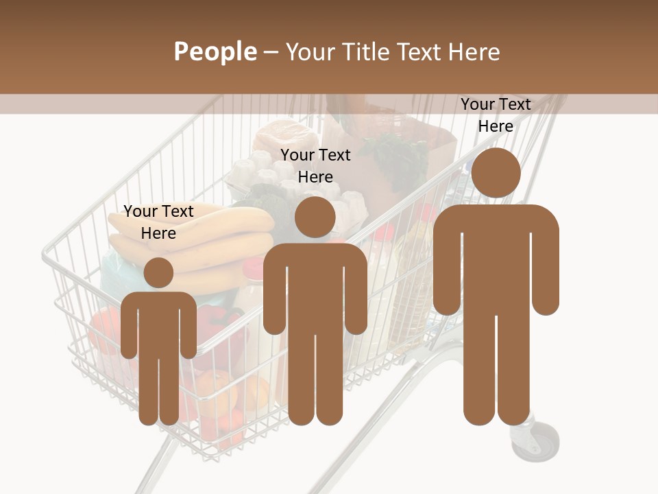 Vegetables Retail Trolley PowerPoint Template