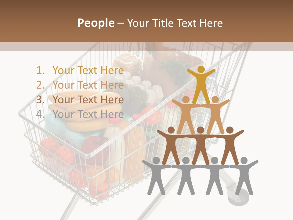 Vegetables Retail Trolley PowerPoint Template