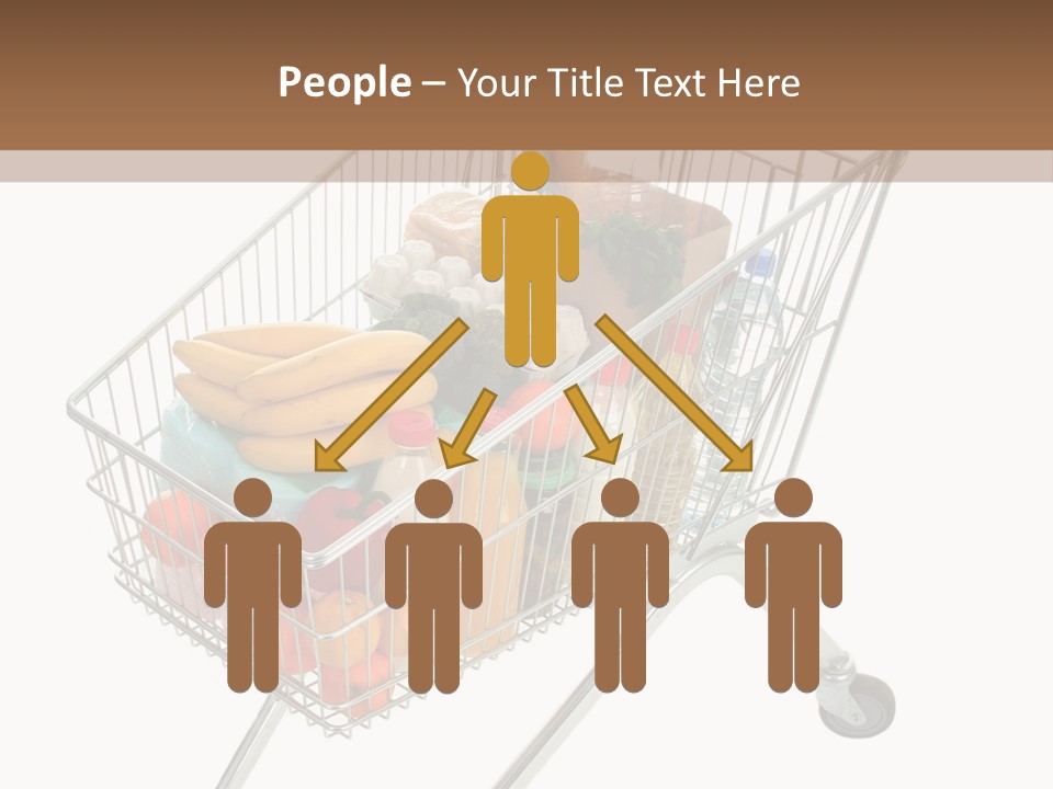 Vegetables Retail Trolley PowerPoint Template
