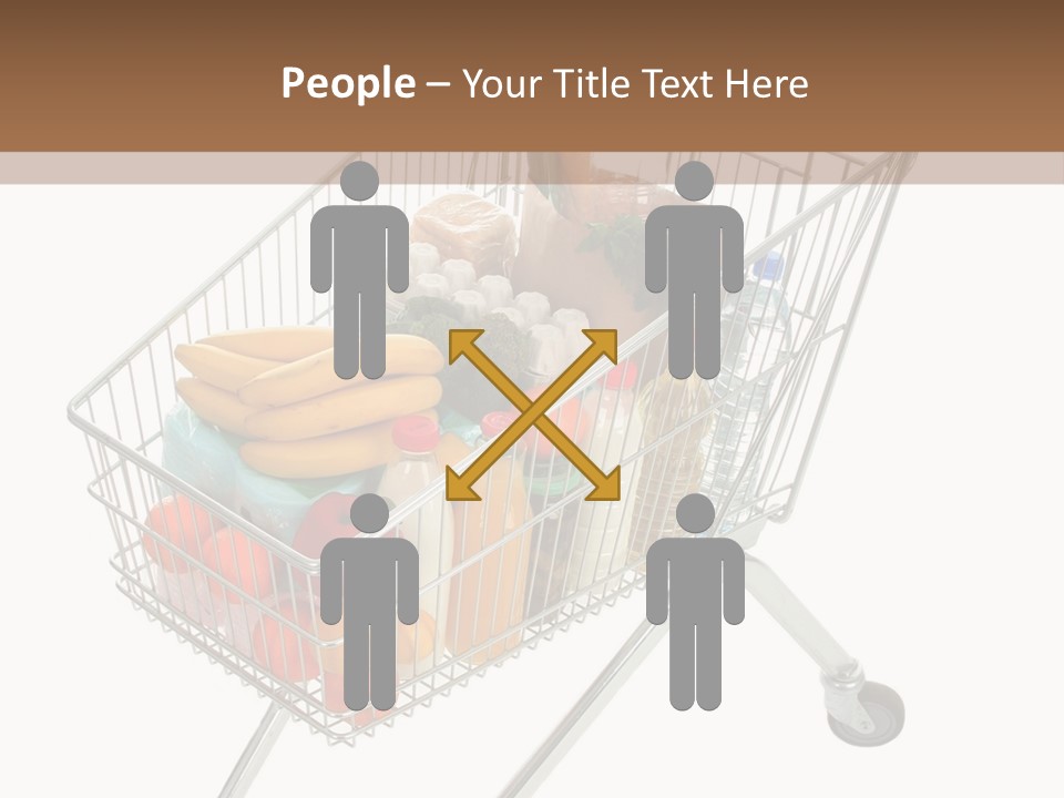 Vegetables Retail Trolley PowerPoint Template