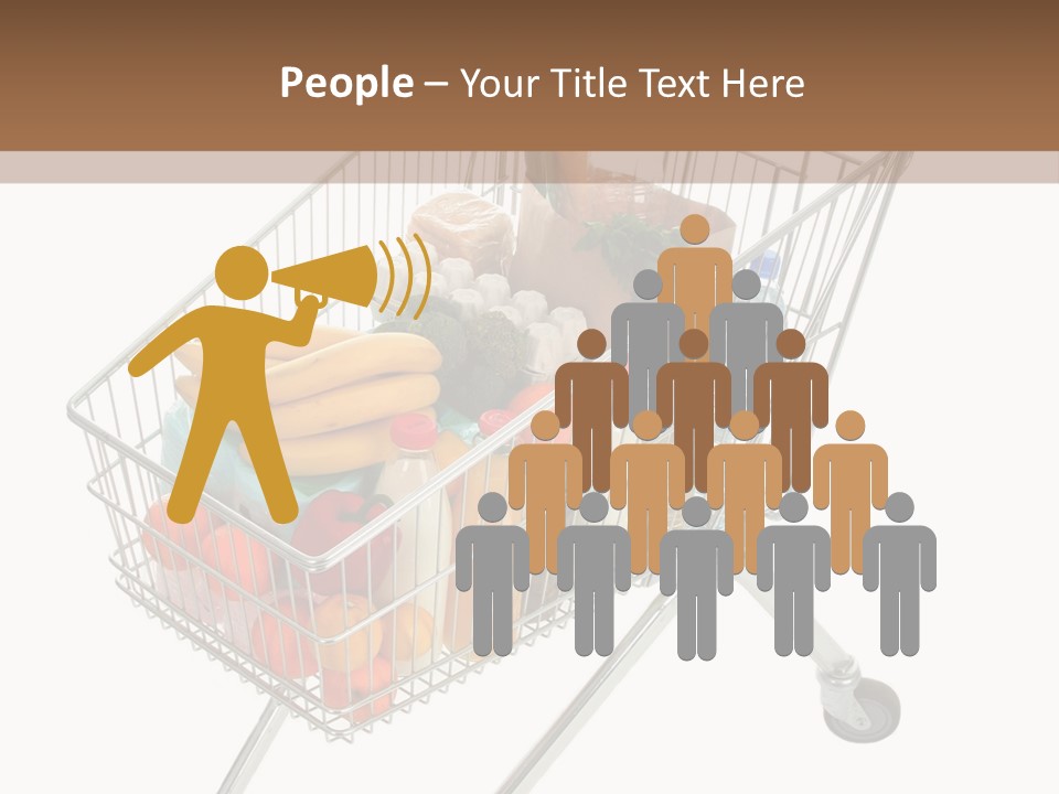 Vegetables Retail Trolley PowerPoint Template
