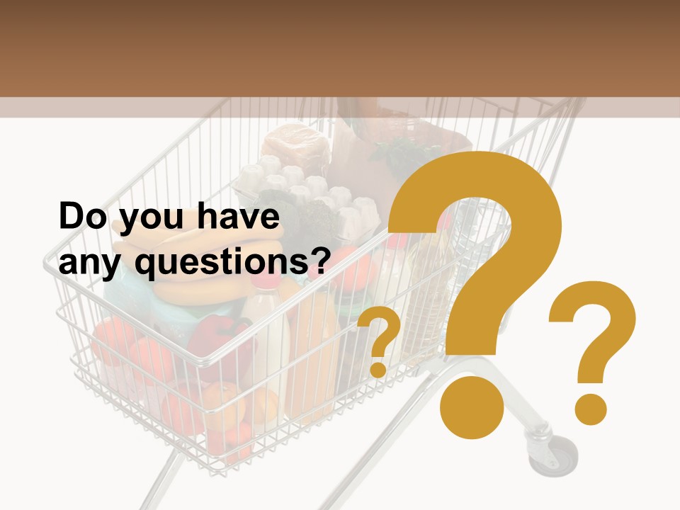 Vegetables Retail Trolley PowerPoint Template