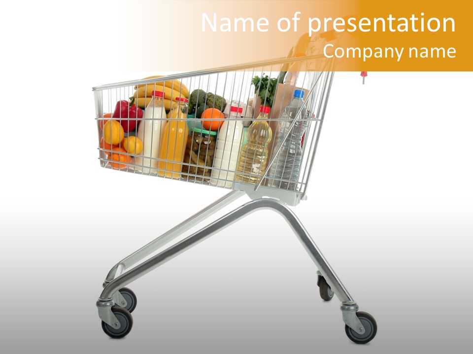 Pushcart Shop Trolley PowerPoint Template