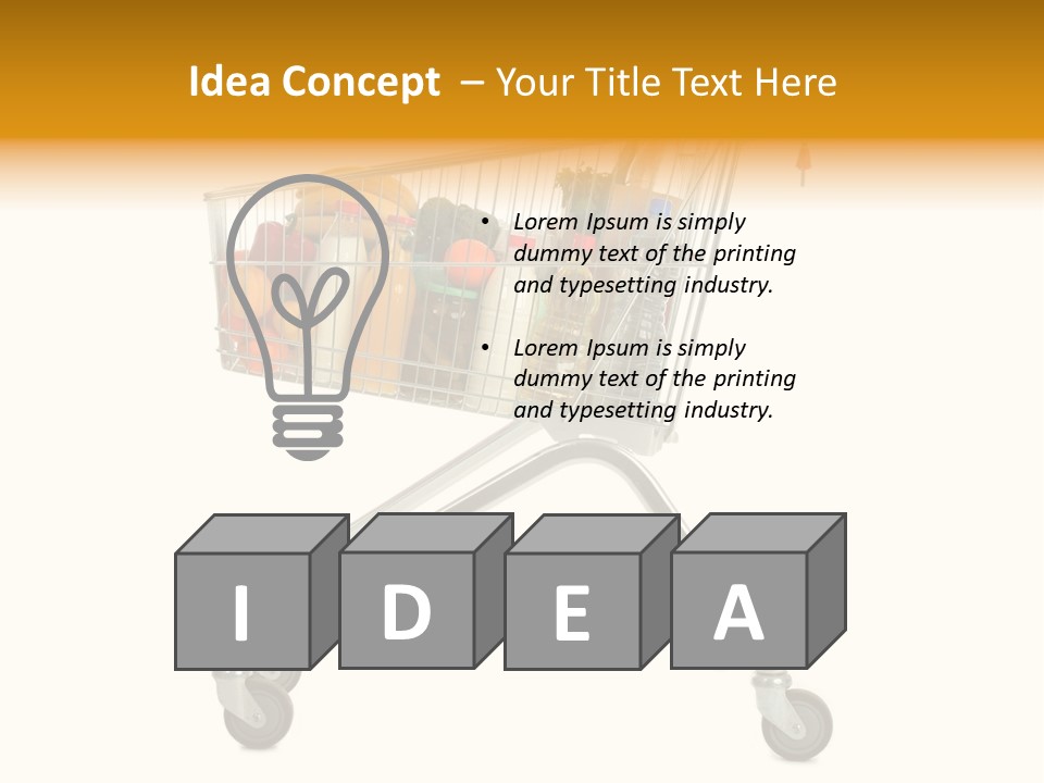 Pushcart Shop Trolley PowerPoint Template