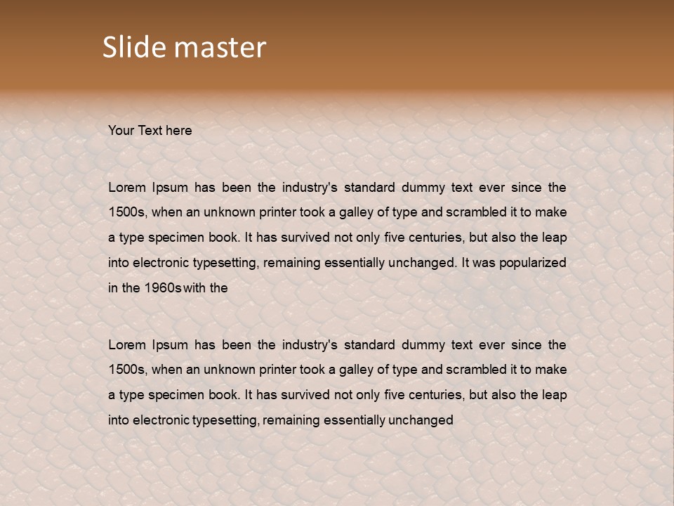 Wasser Snake Braun PowerPoint Template