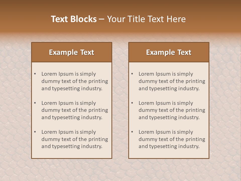 Wasser Snake Braun PowerPoint Template