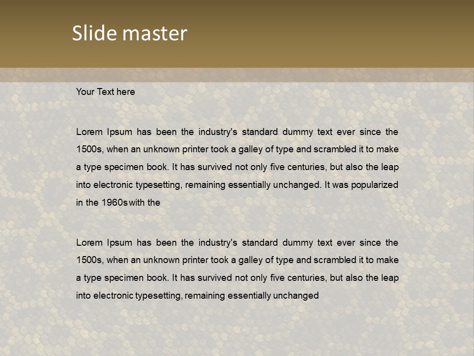 Skin Serpent Rattlesnake PowerPoint Template