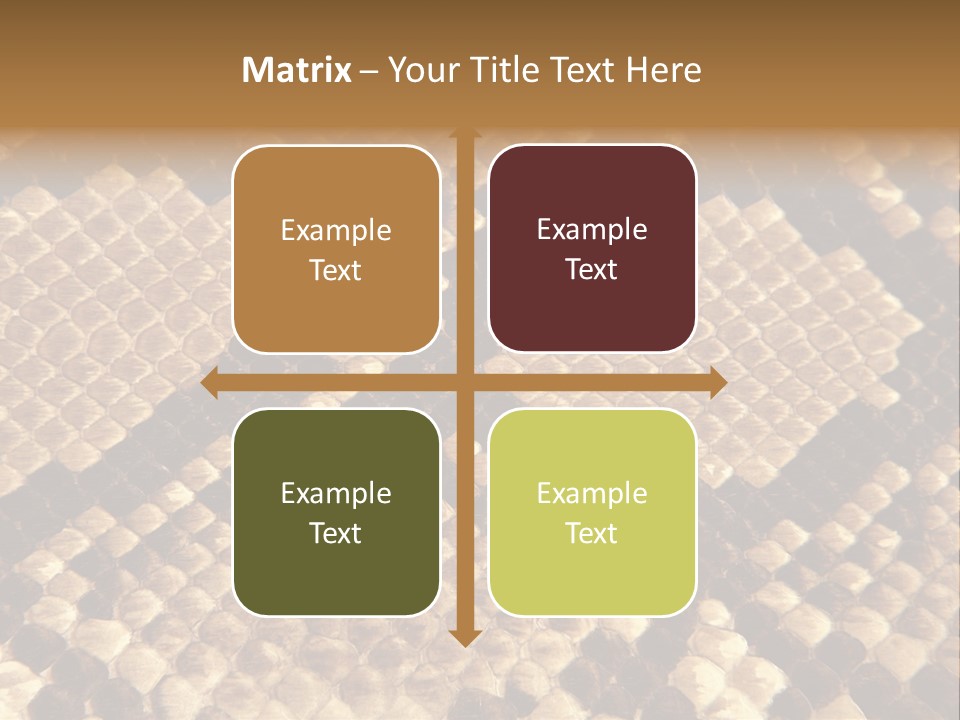 Brown Snake Leather PowerPoint Template